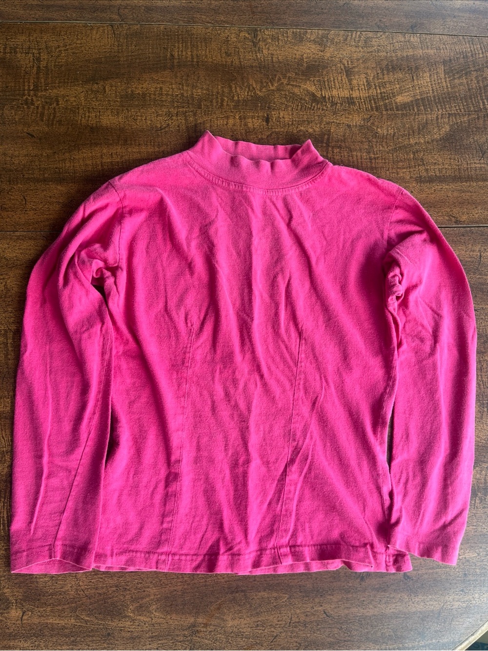 Vintage Croquet Club Pink Mock Neck Top 90s Barbiecore Minimalist Preppy Small